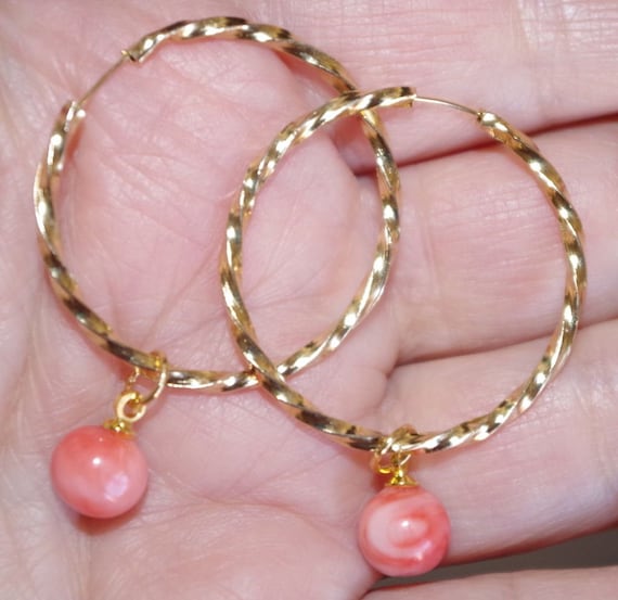 Vintage 14K Gold Filled Swirl Huggie Hoop Earring… - image 1