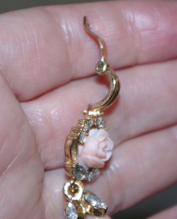 Angel Skin Coral Flower W CZ HandMade Drop Slide … - image 7