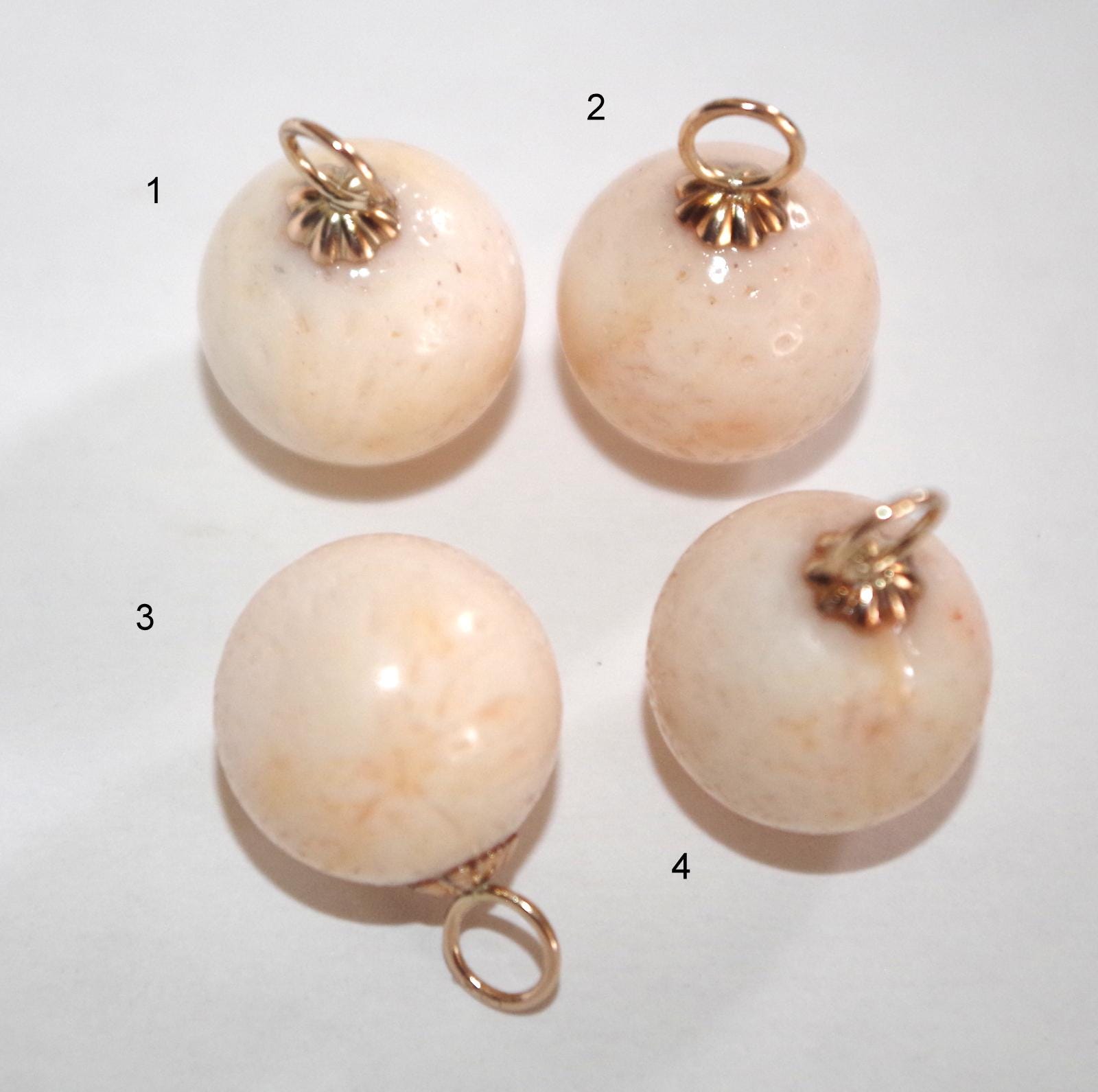 Large Angel Skin Coral 14 mm Ball pendent 1/20 14K Gold