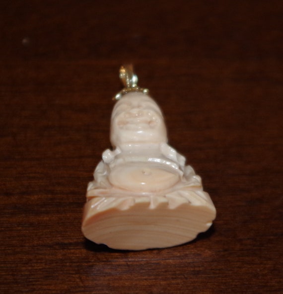 Exquisite Antique 18K Carved Angel Skin Blush Cor… - image 5