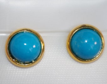 Ruth Bader Ginsburg  Turquoise Round Dome 10MM Stud Earrings Memorabilia