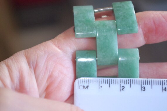 Antique Exquisite Large Interlocking Jadeite Jade… - image 9
