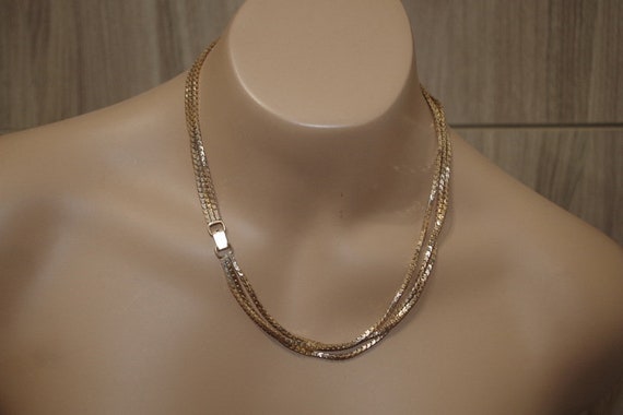 Vintage Gorgeous  12k Gold Filled Multi Chain Nec… - image 9