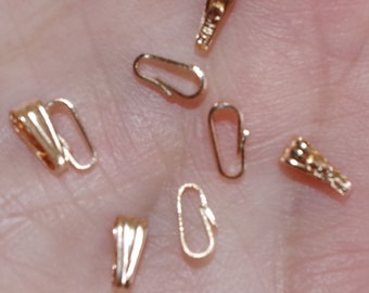 One Clasp  14K Gold Filled Small / Petite 5MM / 0.2 inches   Clasp Bail Connector Ring For Chains pendents