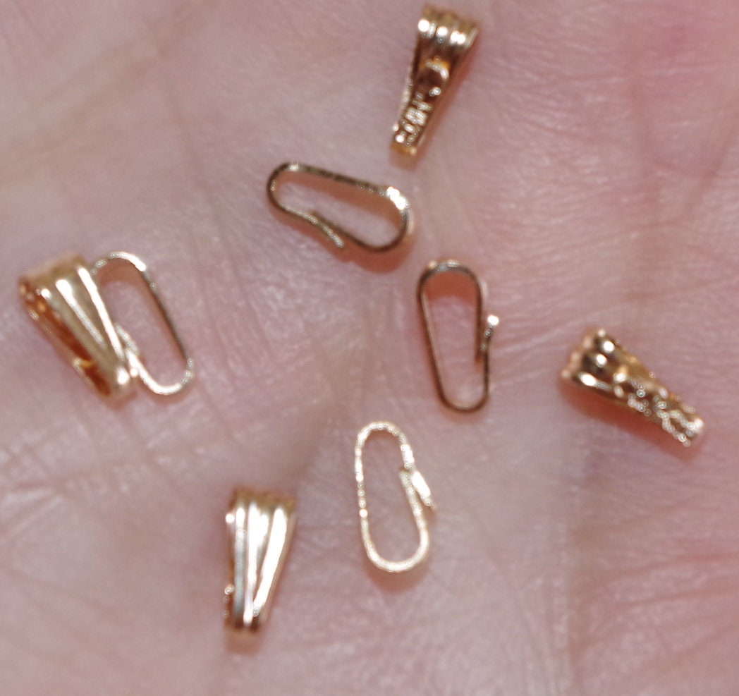 Fodattm 50 Pcs Pinch Clip Clasp Bails Dangle Metal DIY Jewelry Findings  Pendant Bail Bead Pendant Connector Necklace Clasps (KC, - 50 Pcs Pinch  Clip Clasp Bails Dangle Metal DIY Jewelry Findings