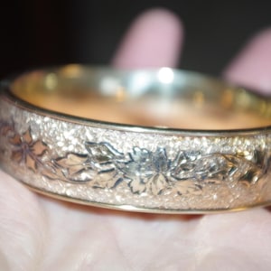 Late 1800s Early 1900s Victorian 12K Gold-filled Bangle Bracelet FM Co.