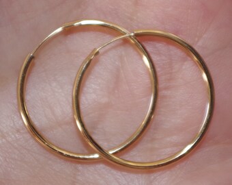 sovesi Orecchini a cerchio da donna in oro grosso con palo in argento Sterling 925, placcati in oro 14 carati, orecchini a cerchio in oro spesso, 30MM, Metallo, alto smalto