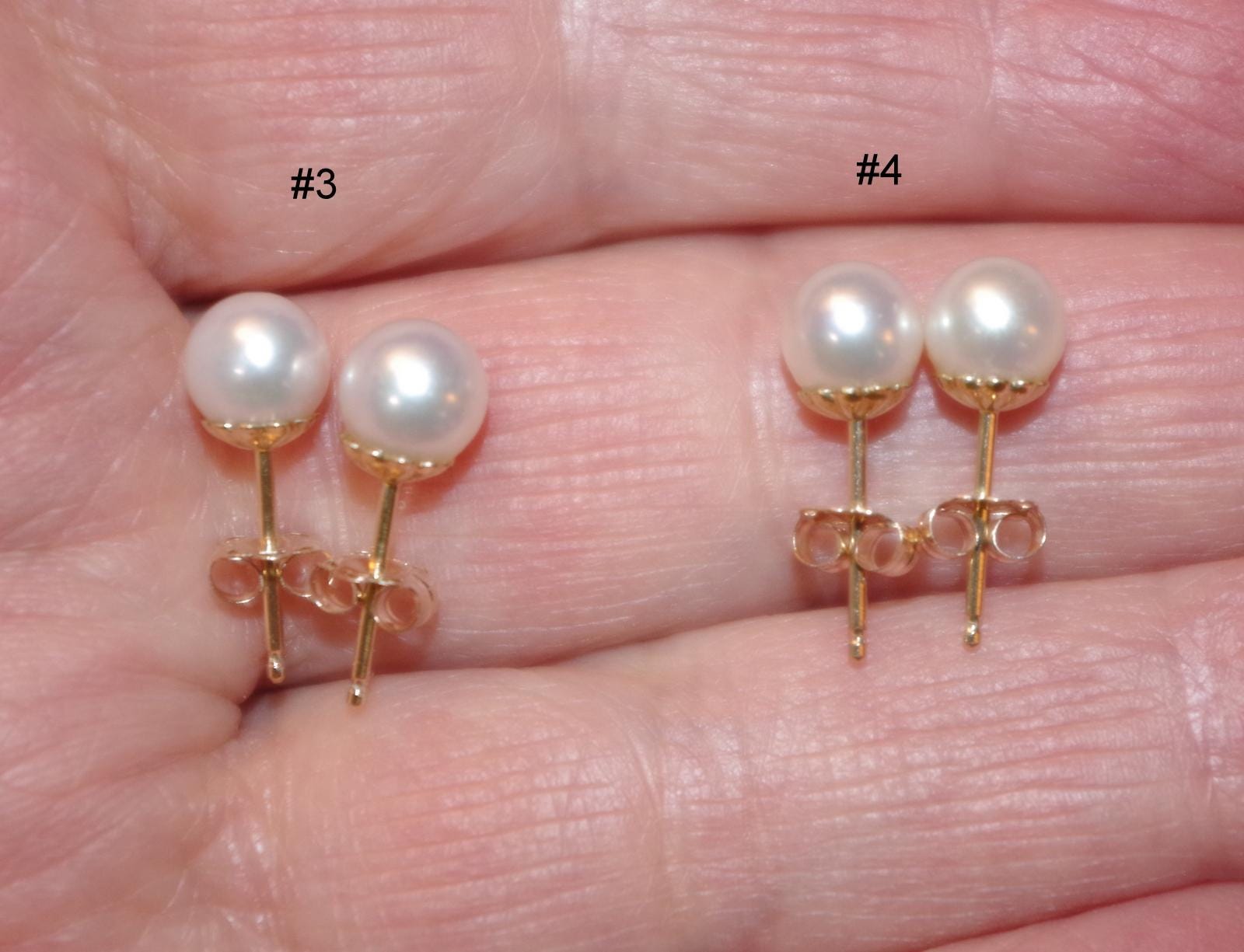 ミキモト 7mm クラシック 14K イエローゴールド アコヤ真珠 スタッド