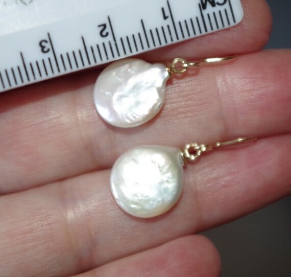 Vintage 14K 20MM Cultured Teardrop Mabe Baroque K… - image 4