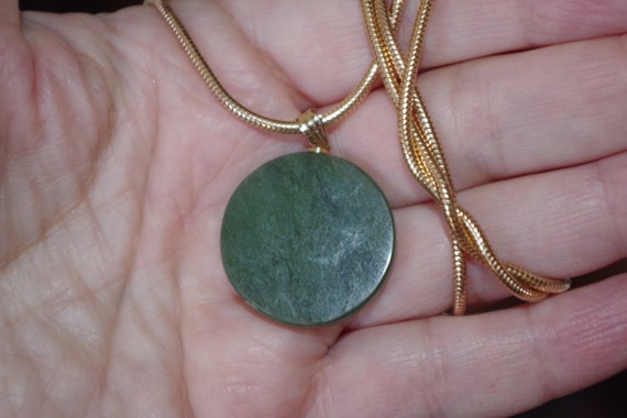 Rare Green Jadeite Jade Scorpio pendent 14k Gold … - image 8