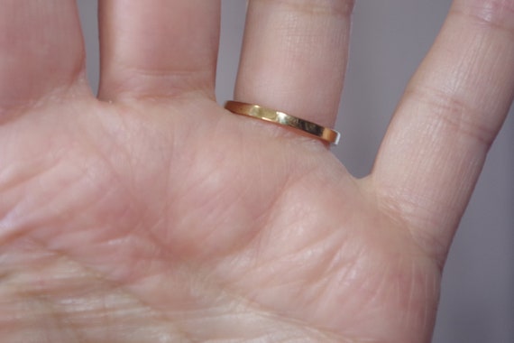Vintage Pink Topaz 14k Gold Over Brass Band Ring … - image 4