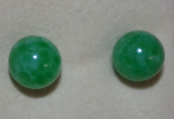 Genuine 14K Gold Filled Green Jadeite Jade 8MM Ro… - image 4