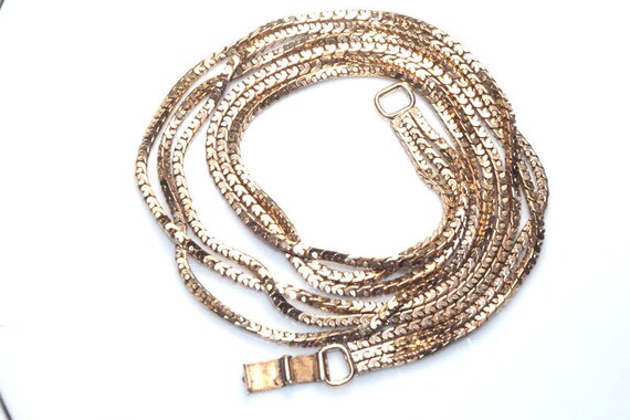 Vintage Gorgeous  12k Gold Filled Multi Chain Nec… - image 3