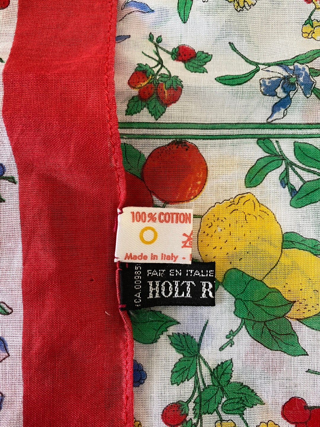 HOLT RENFREW SCARF 100 Cotton 19.5x19.5 Made in Etsy