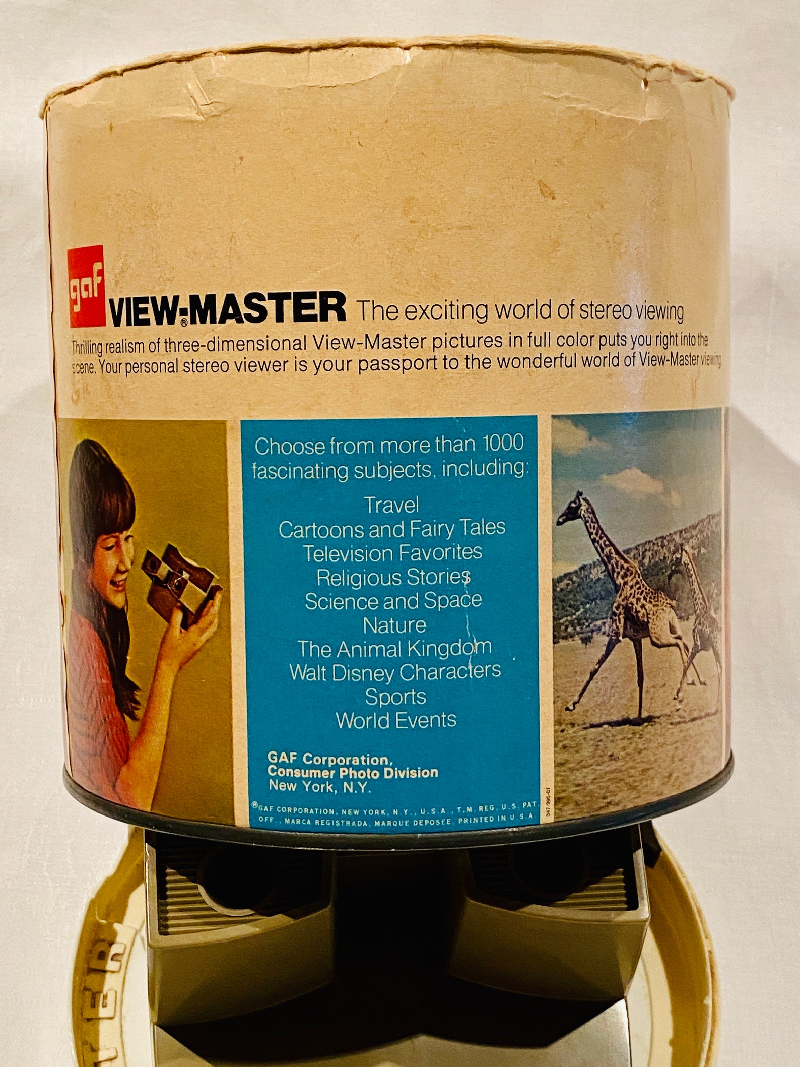 Viewmaster Toy 70s Vintage Gaf View-master Toy With 36 3D Stereo Reels - Works ...