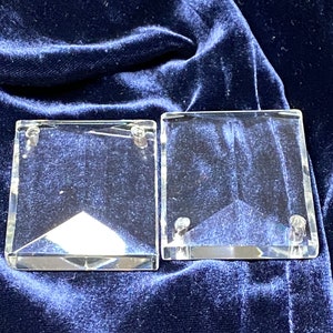2-gaats VINTAGE CRYSTAL CLEAR rechthoekige kroonluchterprisma's
