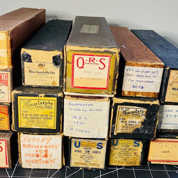 Vintage Player Piano Rolls - Various artists, QRS Ideal Melodee Supertone Universal - Music - Jazz - Big Band - Swing - Price for 1  Roll