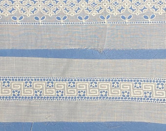 Encaje de inserción de bordado de batista suizo blanco - 3 tipos diferentes - Suministros de costura de reliquia - Suministros de vestido de muñeca - Vendido cortado a medida