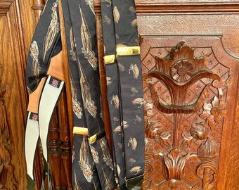 Vintage Albert Thurston Regimental Woven Silk or Grosgrain Silk Brices / Suspenders, 6 pairs to choose from - Some are Limited Edition