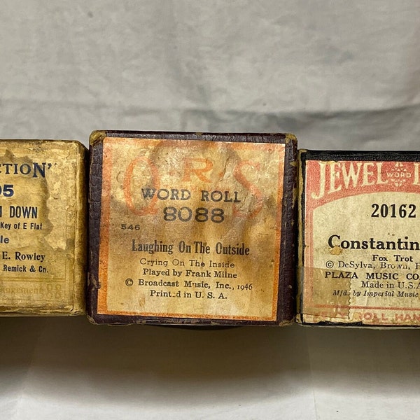 Authentic Vintage Piano Rolls in Great Condition c1918 to 1946