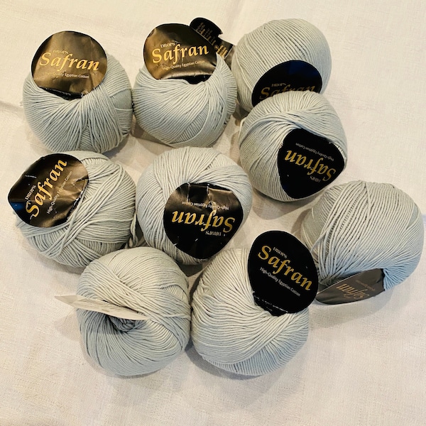Norway DROPS Safran Egyptian combed long 100% Egyptian cotton, 50 g skein, Colour - Mint. Beautiful, Suitable for baby garmets