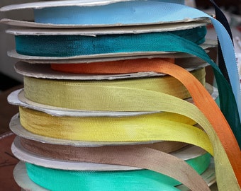 5 yards Seam Binding Ribbon Vintage. Made in Japan. Heirloom, Doll Sewing, Packaging, Shabby Pretty Embellishment