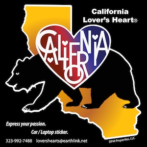 California! Lover&#39;s Heart® With Bear