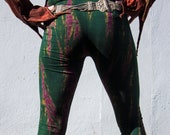 TIE DYE LEGGINGS ,Yoga leggings,Festival pants,Cotton leggings,Dark green leggings .All Seasons leggings,Plus size leggings,unisex leggings