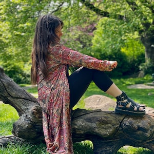 ON SALE,boho chic jacket,long velvet jacket,saree jacket,unisex jacket,hand made jacket,velvet coat,reversible jacket,saree,kimono jacket
