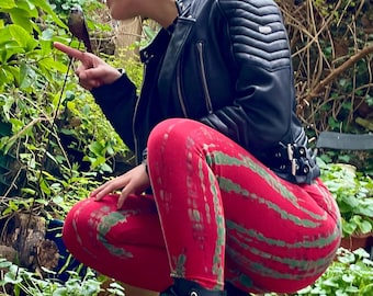 Tie dye leggings,Pirate leggings,Red leggings,cotton leggings,unisex leggings,Plus size leggings,festival leggings,Yoga leggings.
