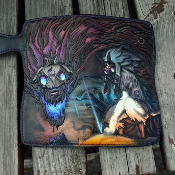Kindred | Hand-Tooled Leather Wallet, League of Legends Gift