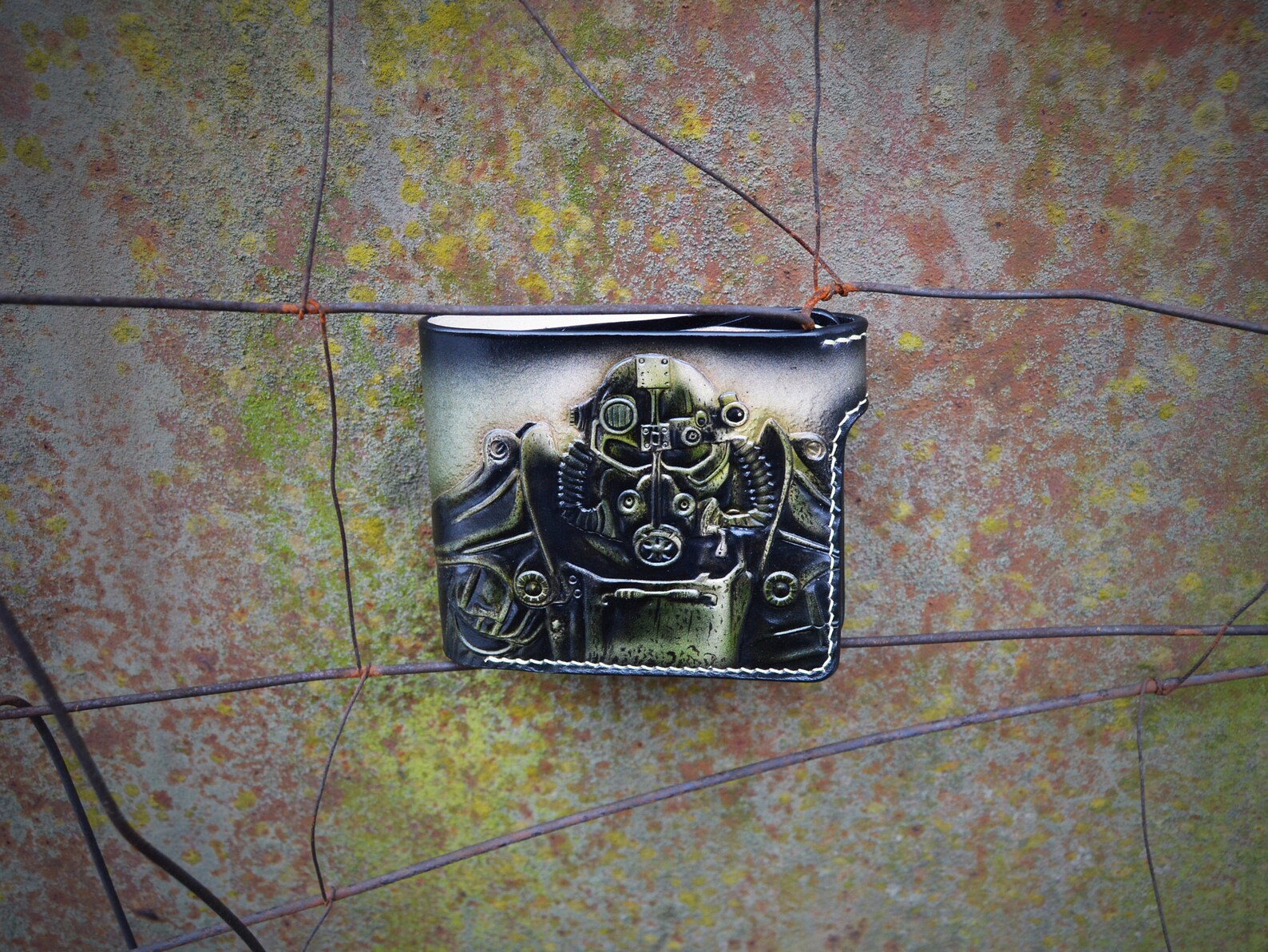 Fallout, Power Armor, Hand Tooled Wallet, Carved Wallet, Bifold Wallet ...