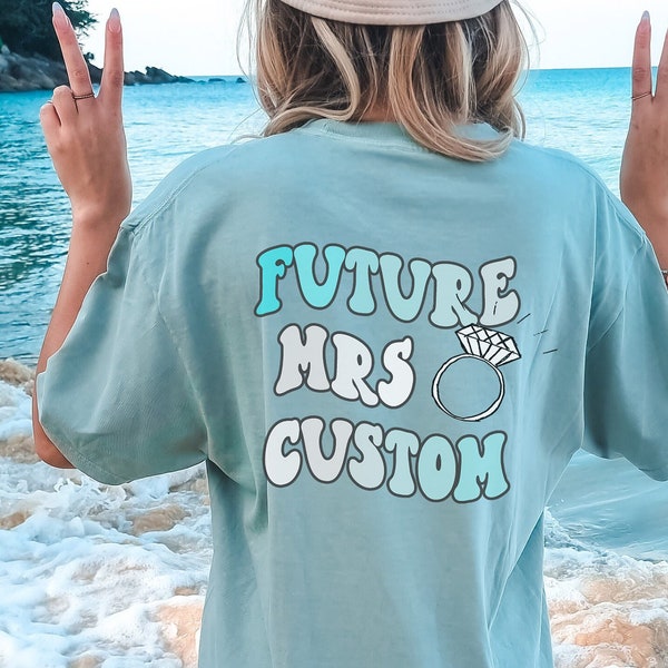 Mrs Shirt Comfort Colors, Custom Future Mrs Shirt, Y2K Bride Shirt, 90s Bride Shirt, 4x Bride Shirt, Engagement Gift Lake Bachelorette Party