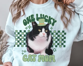 Felpa per gatti del giorno di San Patrizio Maglione per gatti con meme strano Regalo ironico per il giorno di San Paddy Proprietario di gatti sarcastici Girocollo Sciocco Weirdcore di St. Patty