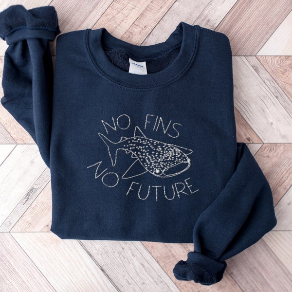 Whale Shark Embroidered Sweatshirt Respect Local Wildlife Crew Neck Oversize Coconut Girl Aesthetic Beach Shirt Marine Biology Gift Summer