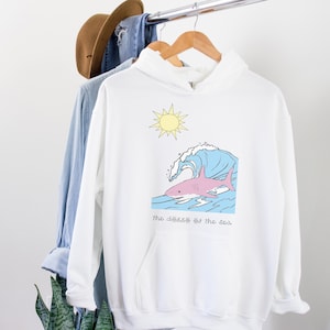 Shark Hoodie, Save The Sharks Sweatshirt, Gift For Surfer, Beach Hoodie, Shark Week Sweatshirt, Cute Shark Sweatshirt, Ocean Conservation