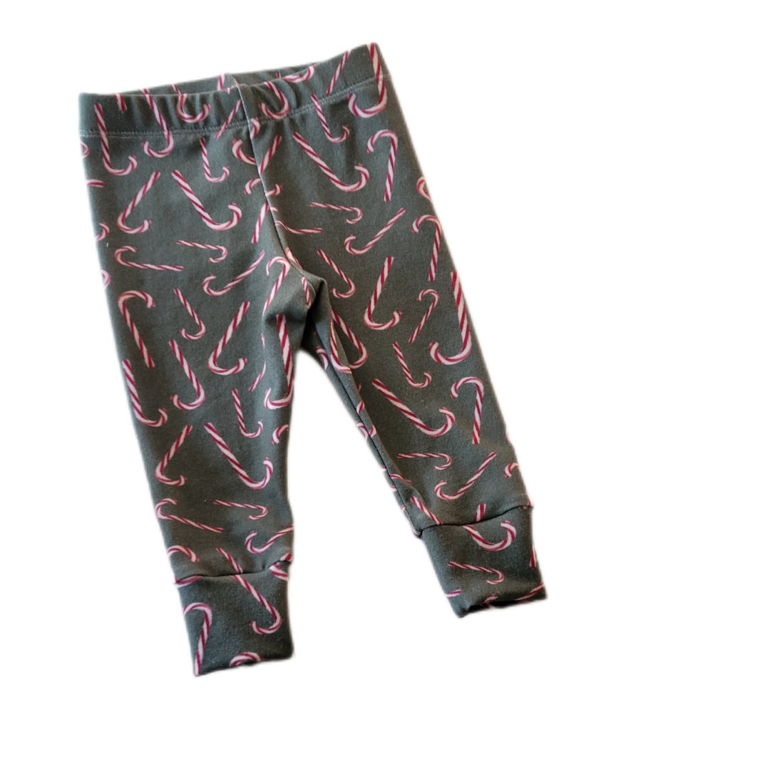 Candy Cane Pajama Pants Christmas Leggings Christmas - Etsy