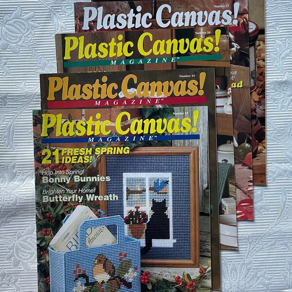 1991-1992 Plastic Canvas! Magazine bundle of 5