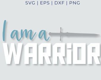 Warrior Sword SVG Cut File: Cricut, Silhouette, Vinyl (Digital Download)