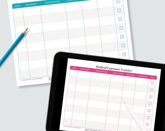 Medical Expense Tracker Printable | Tax Deduction, HSA FSA (PDF)