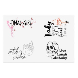 Goth Girl Halloween Sticker Sheets