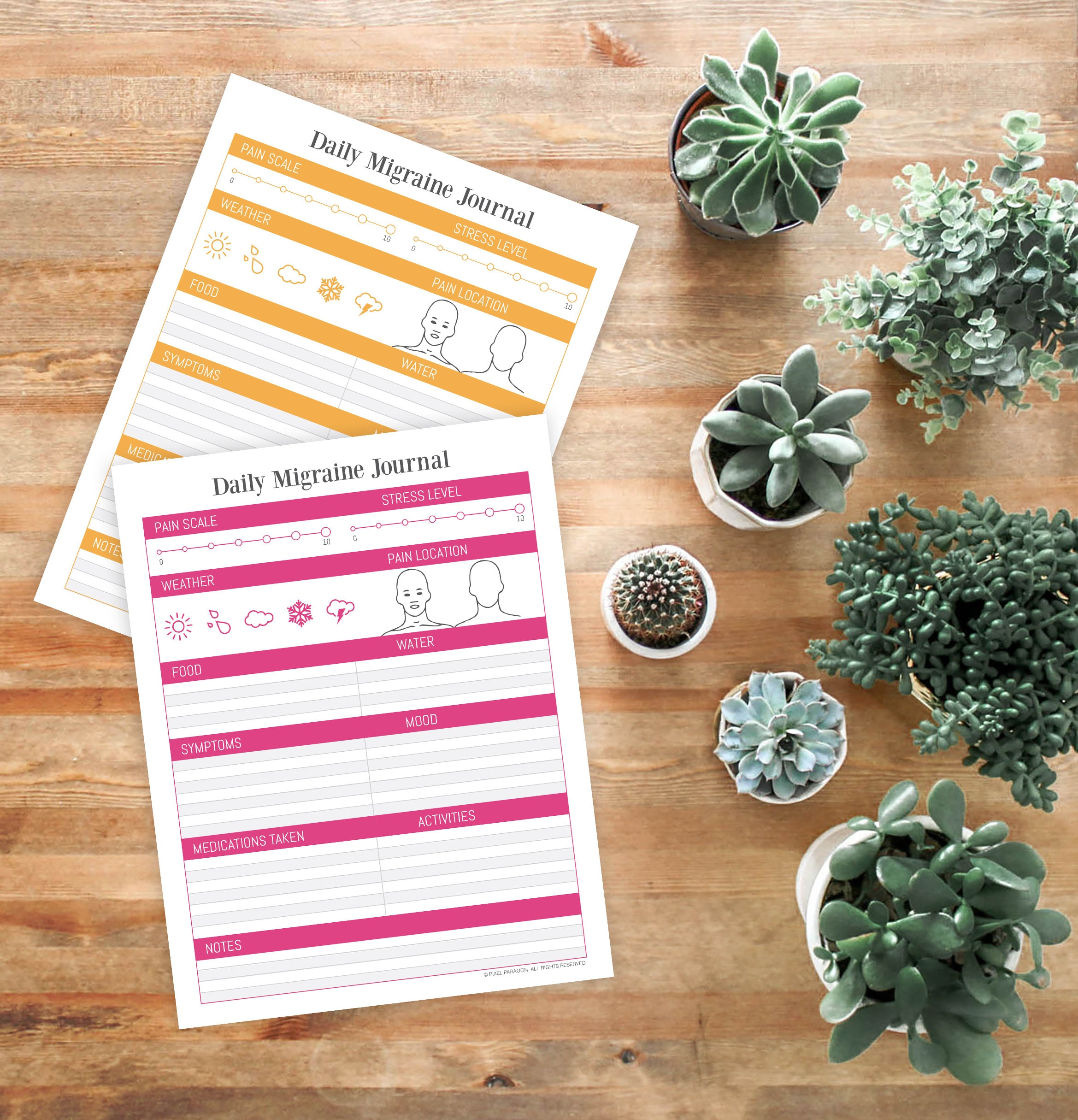 Daily Migraine Journal | Printable Instant Download | Minimalist Design ...