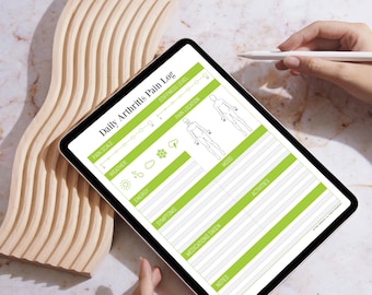 Arthritis Joint Pain Log | Daily Chronic Pain Symptom Tracker (Digital Planner)