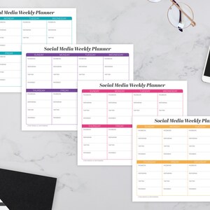 Weekly Social Media Planner | Printable Instant Download | Digital ...
