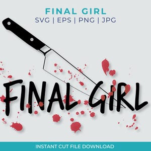 ファイナルガールナイフホラー映画クリップアートグラフィックファイル