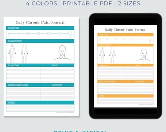 Chronic Pain Tracker: Symptom Log & Digital Journal (PDF)