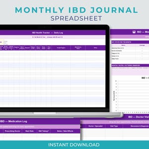 Crohn's & Colitis IBD Deluxe Spreadsheet Tracker (Digital Download)