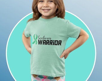 Scoliosis Warrior Youth Tee | Awareness Ribbon, Green Ribbon