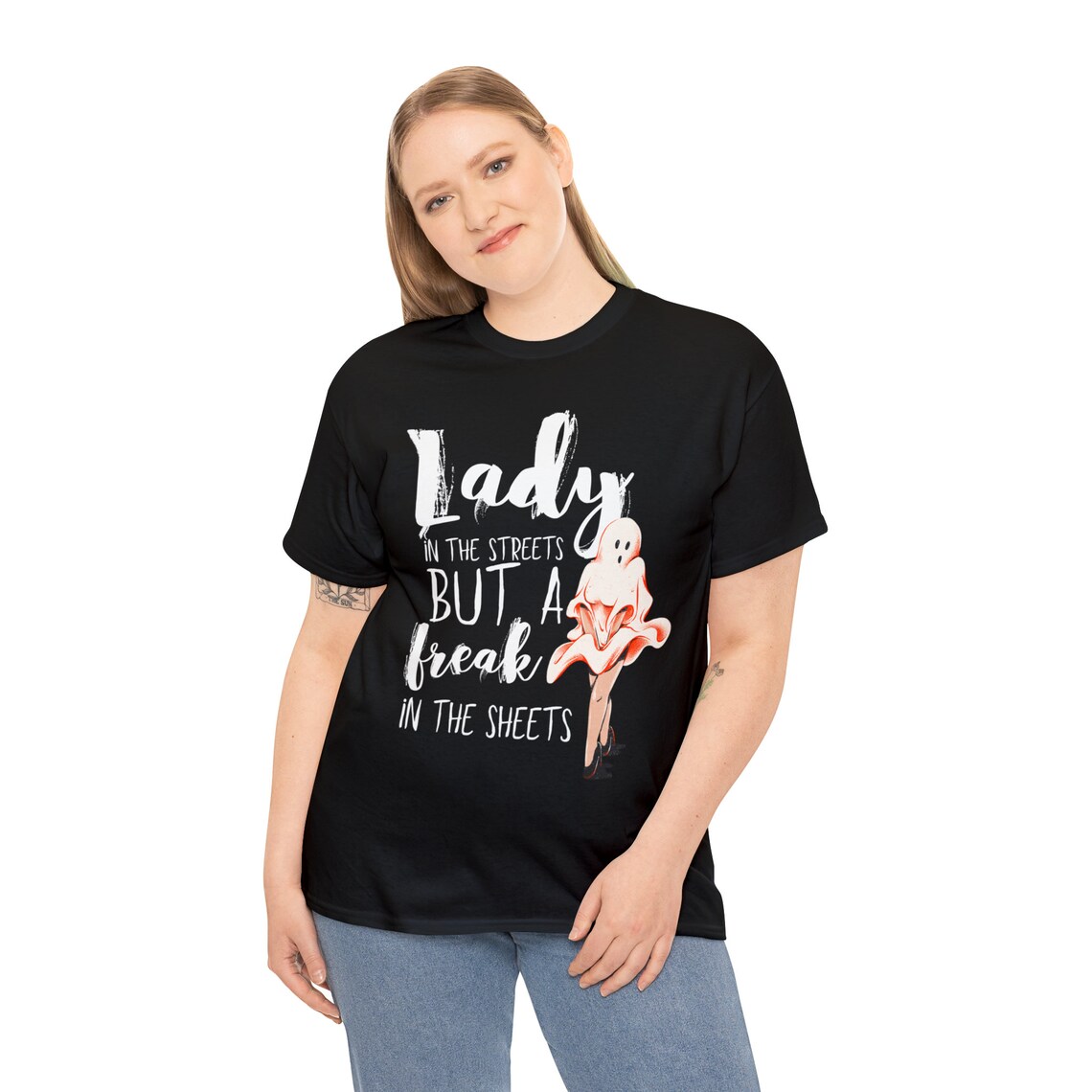 Lady in the Streets but a Freak in the Sheets Cotton Tee Etsy