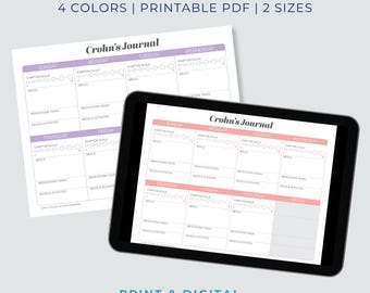 Crohn's & Colitis Tracker: Weekly IBD Journal (Digital Download)
